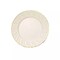 10 Ivory 8" Round Disposable Plastic Salad PLATES Gold Swirl Design Trim Party